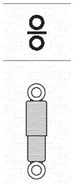 Ammortizzatore Assale posteriore, A pressione del gas, A doppio tubo, Modulo ammortizzatore, Spina superiore